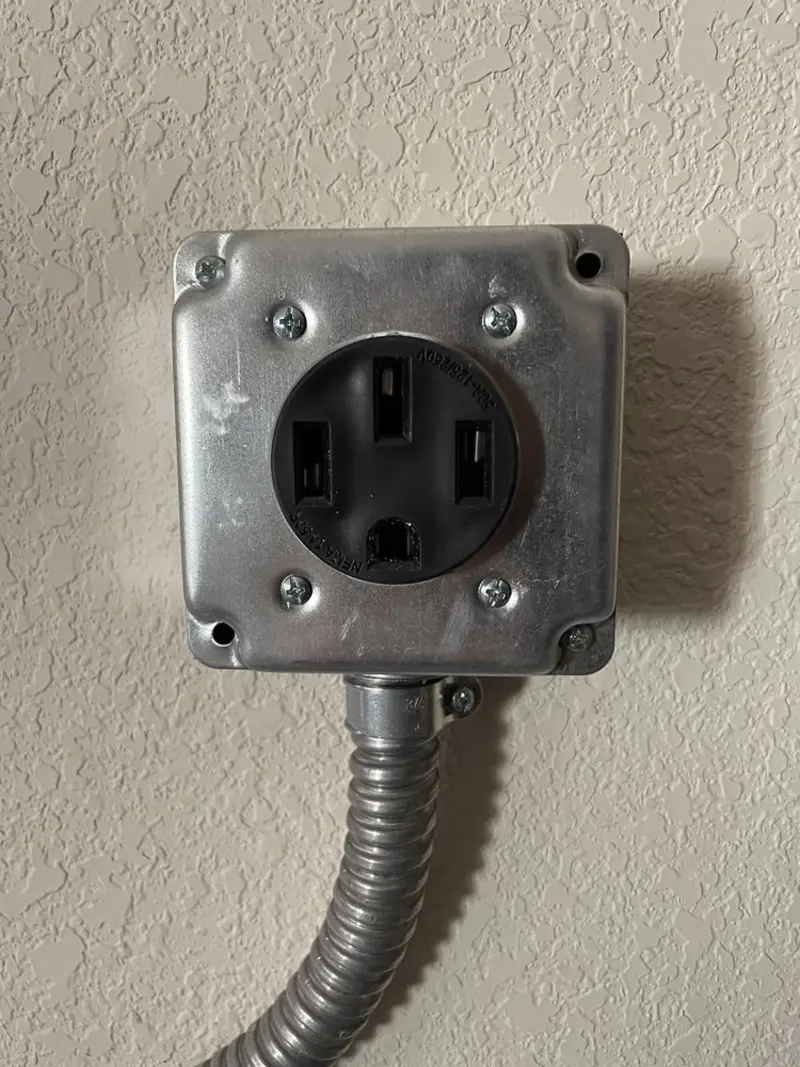 NEMA 14-50 outlet installed for Electrical Panel Upgrade in Fuller Heights